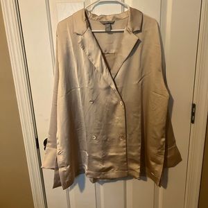 Champagne Silk Blouse